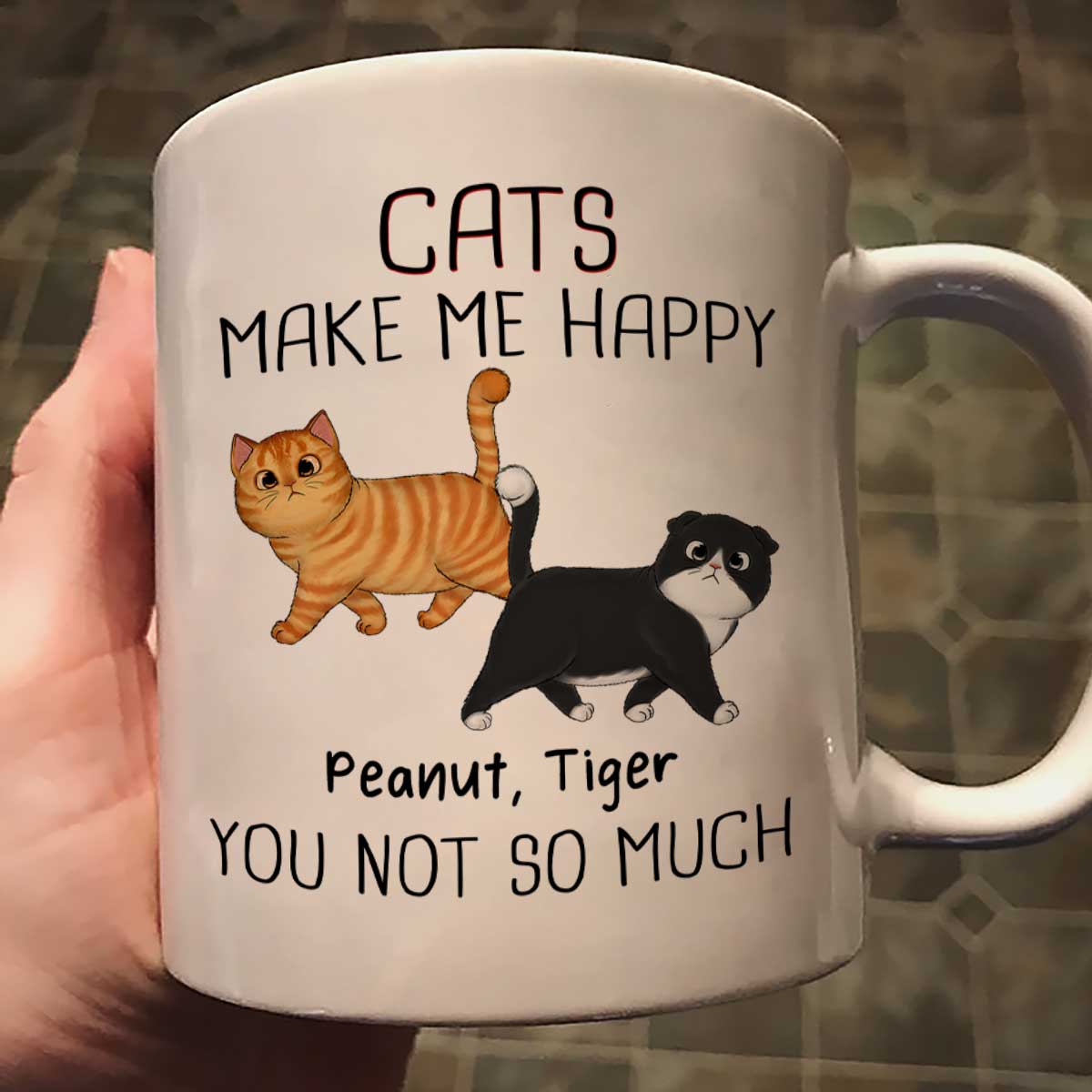 Walking Fluffy Cats Gift For Cat Lovers Personalized Mug - Image 3