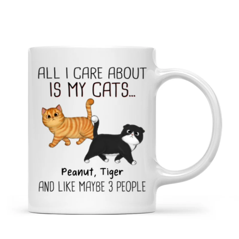 Walking Fluffy Cats Gift For Cat Lovers Personalized Mug - Image 4