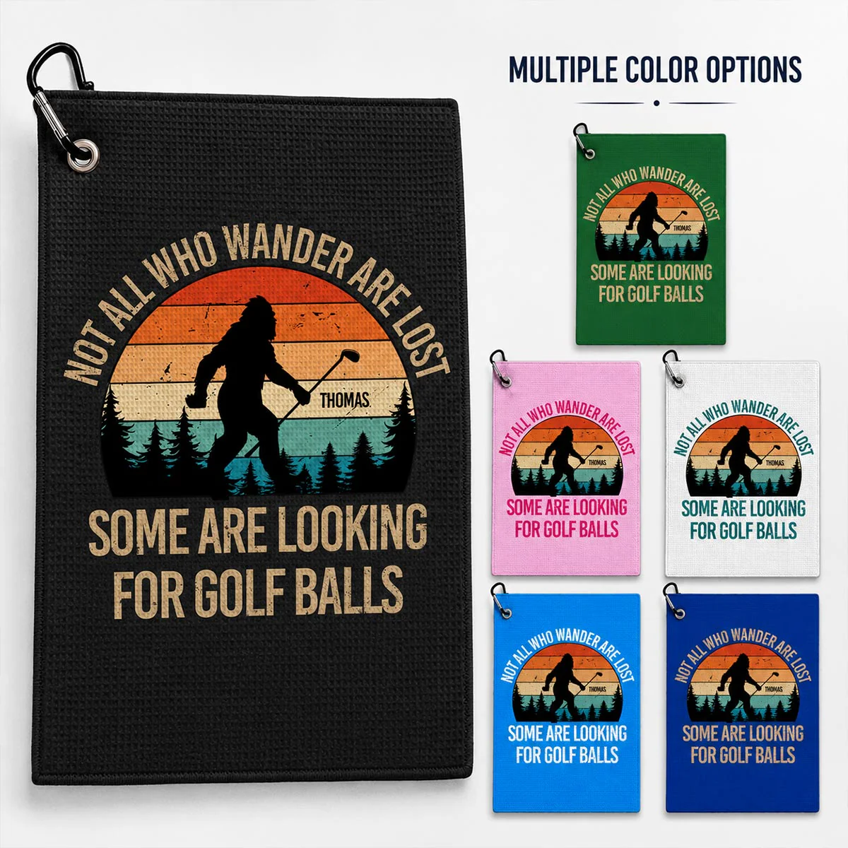 Wanders Looking For Golf Balls - Personalized Golf Towel - Funny Gift For Golf Lovers, Husband, Dad, Grandpa - Image 6