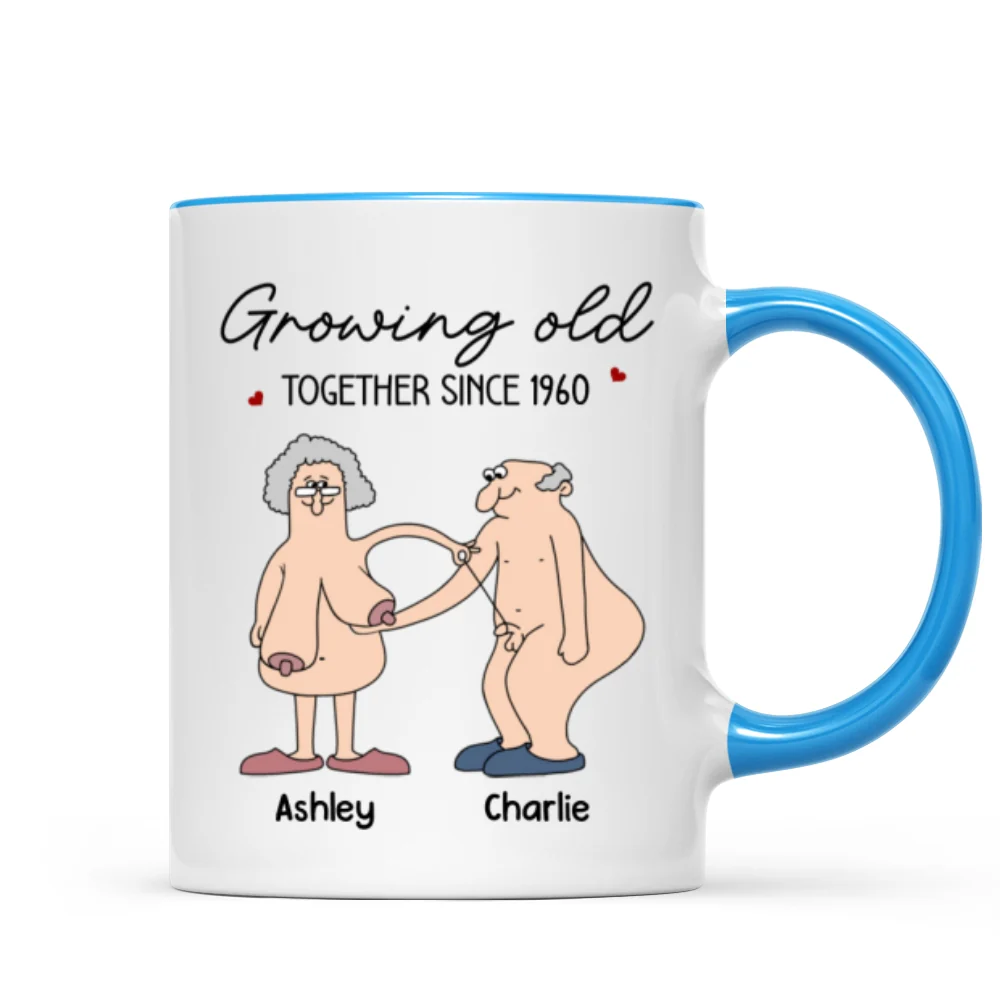 Want To Grow Old With You Funny Old Couple Anniversary Keepsake Gift Personalized Mug - Image 14