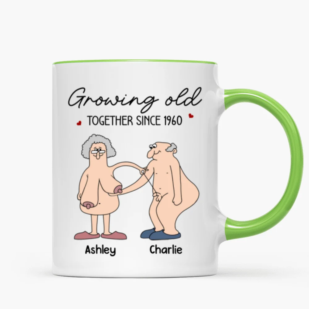 Want To Grow Old With You Funny Old Couple Anniversary Keepsake Gift Personalized Mug - Image 16