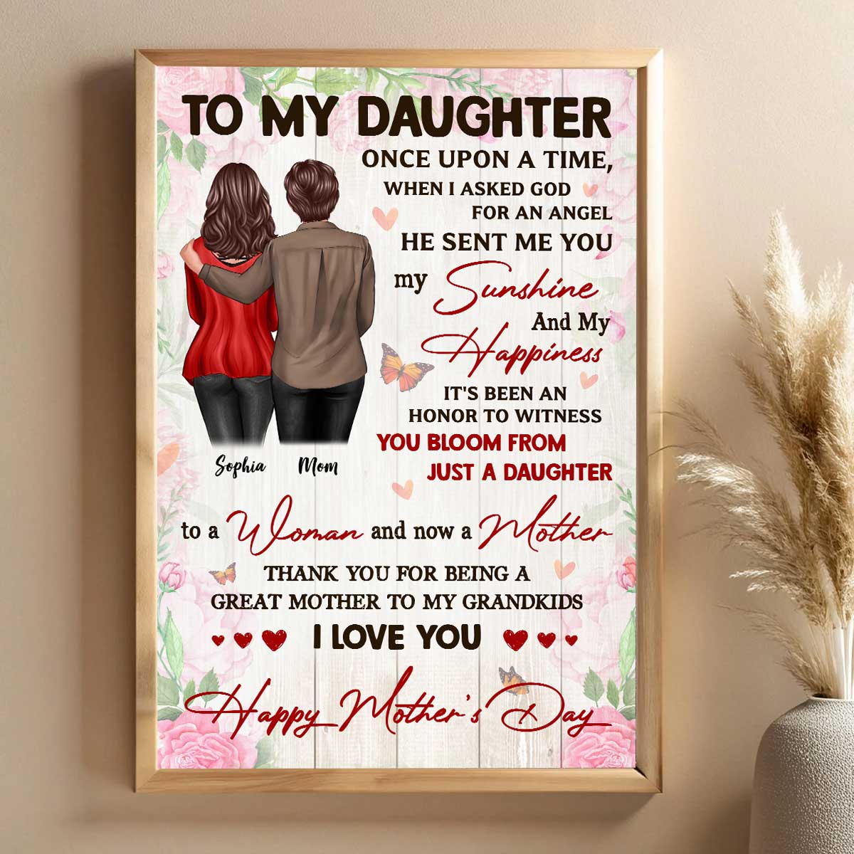 Watching You Be A Mom Happy Mother's Day From Mom Personalized Poster, Gift For Daughter