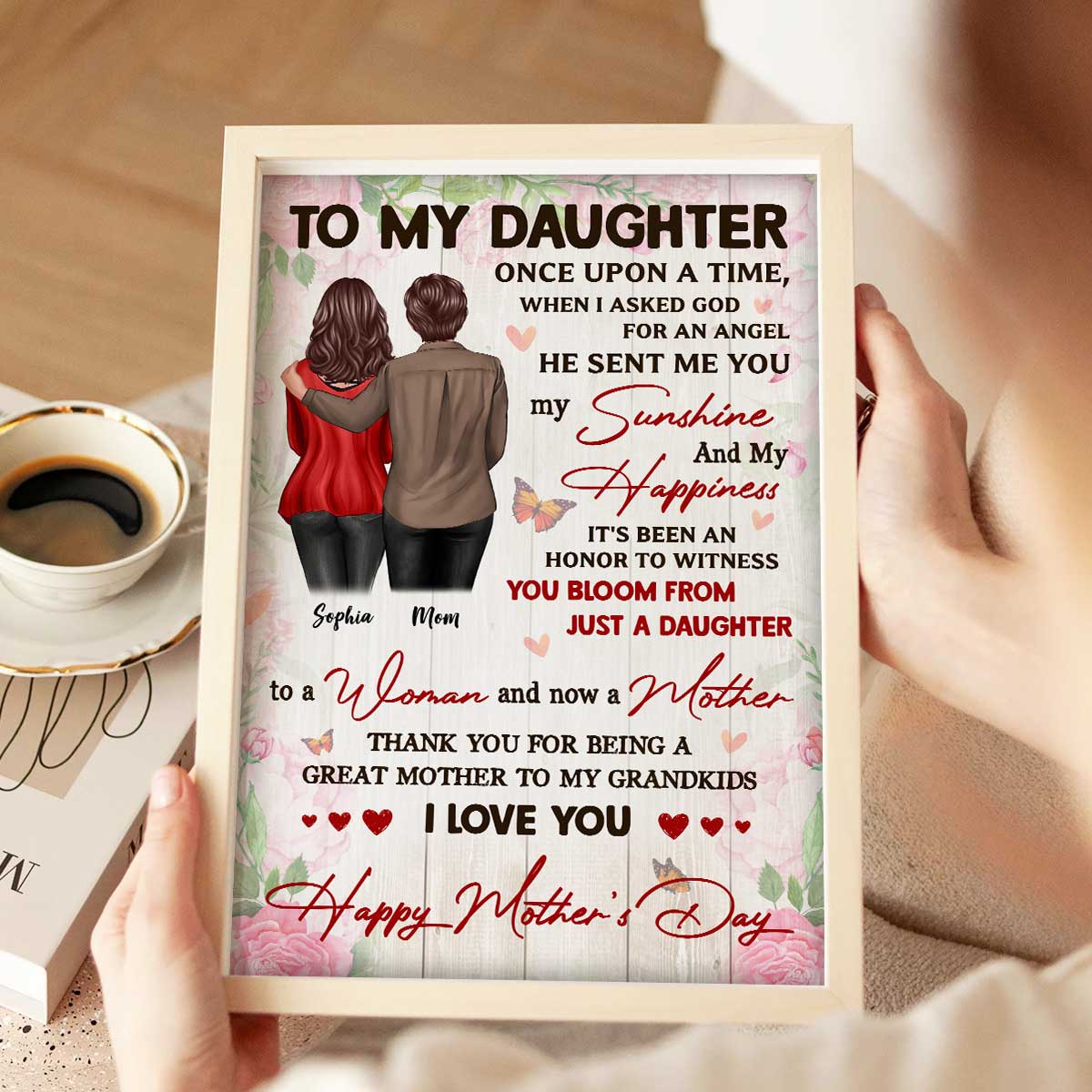 Watching You Be A Mom Happy Mother's Day From Mom Personalized Poster, Gift For Daughter - Image 4