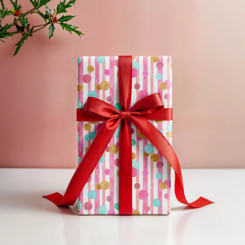 Watercolor Bubble Pop Gift Wrapping Paper - Image 4
