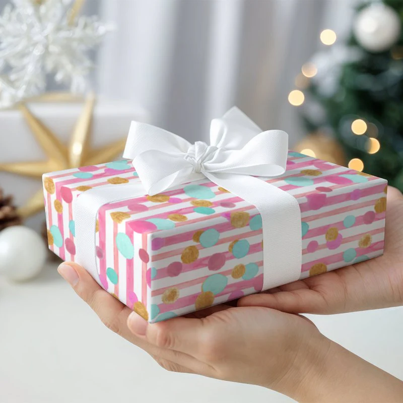 Watercolor Bubble Pop Gift Wrapping Paper - Image 5