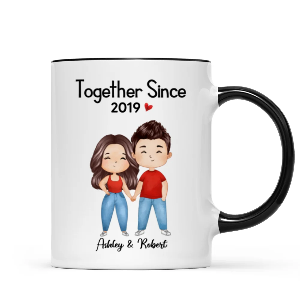 Watercolor Couple Gift For Him Gift For Her Personalized Mug - Image 5