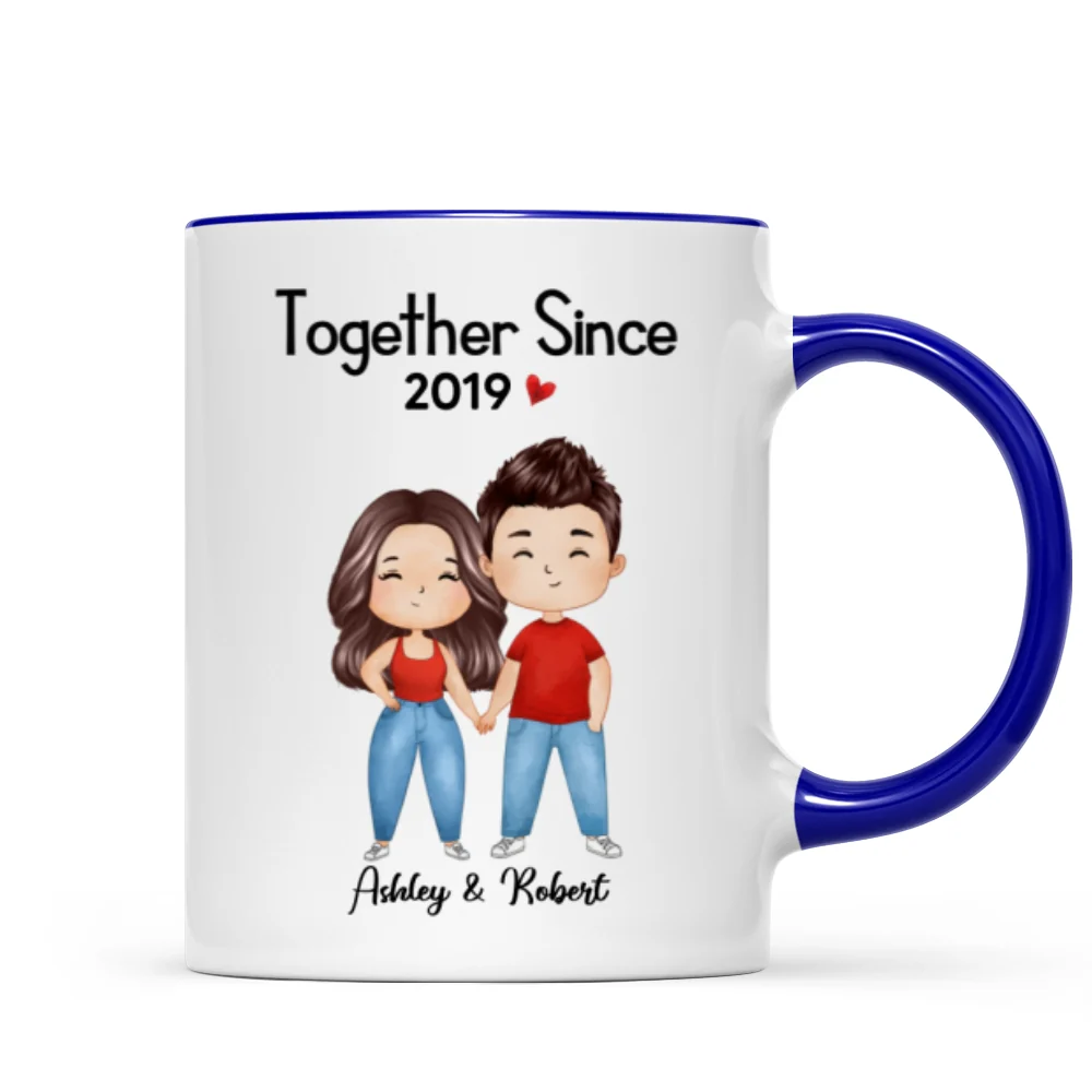 Watercolor Couple Gift For Him Gift For Her Personalized Mug - Image 6