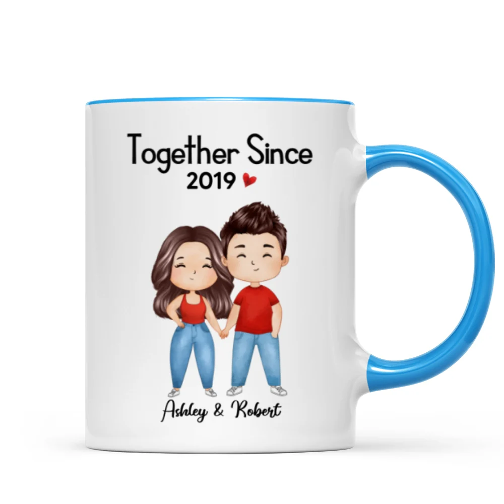Watercolor Couple Gift For Him Gift For Her Personalized Mug - Image 8