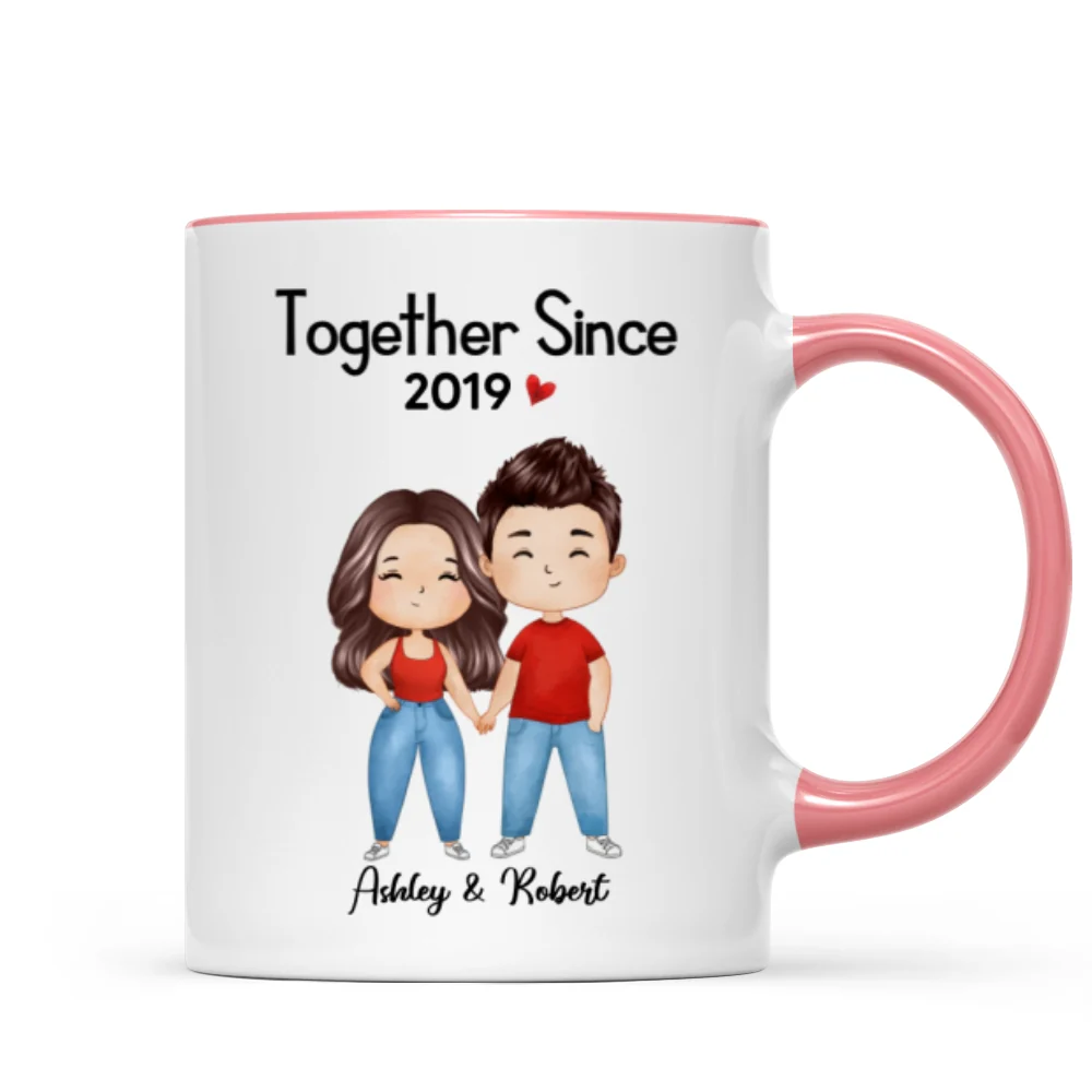 Watercolor Couple Gift For Him Gift For Her Personalized Mug - Image 9