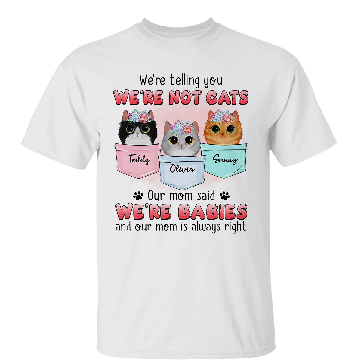 Watercolor Cute Cats Baby Mom Said Gift For Cat Lovers Personalized Shirt