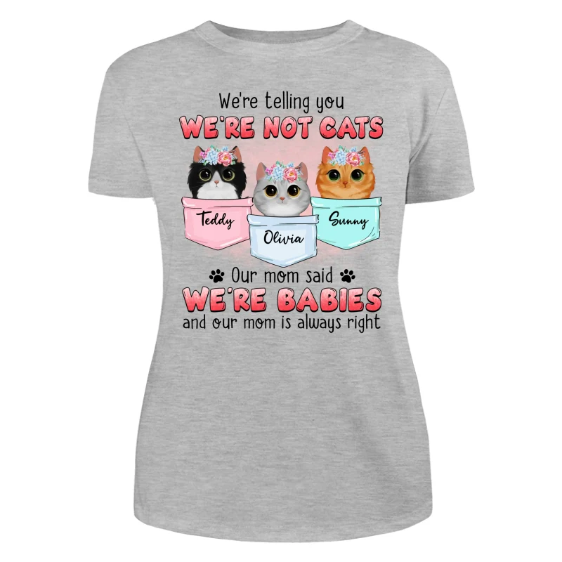 Watercolor Cute Cats Baby Mom Said Gift For Cat Lovers Personalized Shirt - Image 10