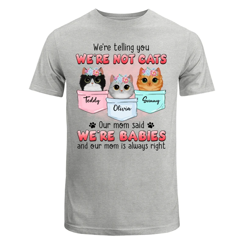 Watercolor Cute Cats Baby Mom Said Gift For Cat Lovers Personalized Shirt - Image 6