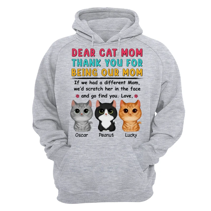 Watercolor Cute Cats Dear Mom Thank You Gift For Cat Mom Cat Lovers Personalized Shirt - Image 14