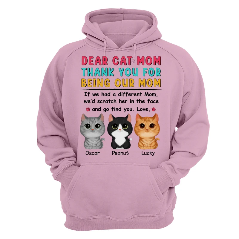 Watercolor Cute Cats Dear Mom Thank You Gift For Cat Mom Cat Lovers Personalized Shirt - Image 15