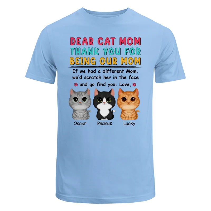 Watercolor Cute Cats Dear Mom Thank You Gift For Cat Mom Cat Lovers Personalized Shirt - Image 8