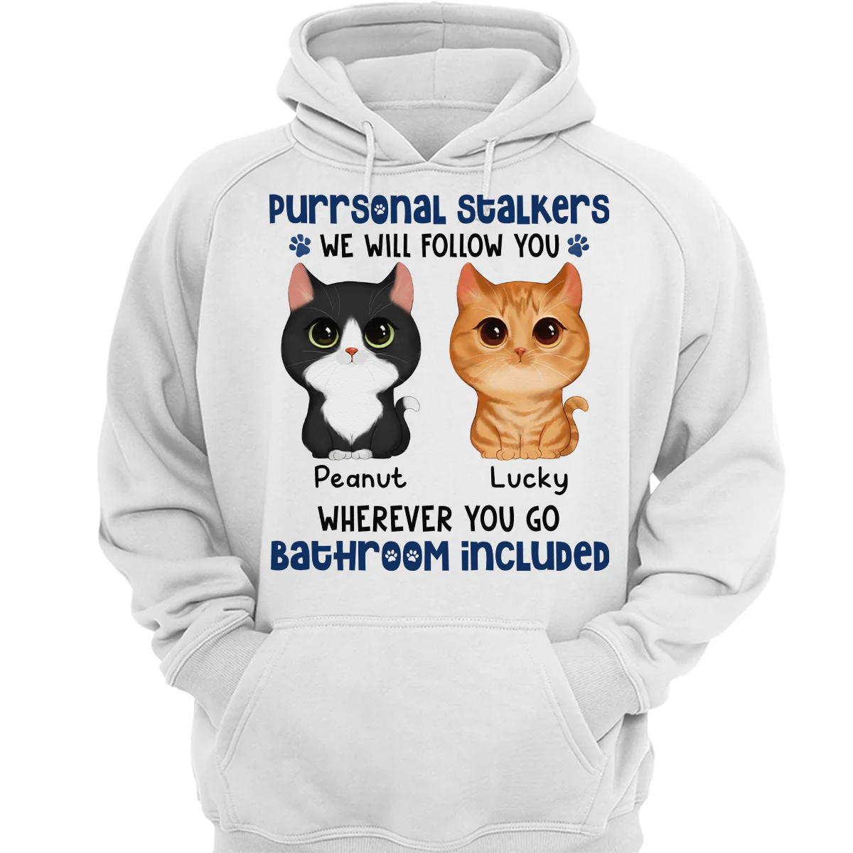 Watercolor Cute Cats Purrsonal Stalkers Personalized Shirt - Image 3