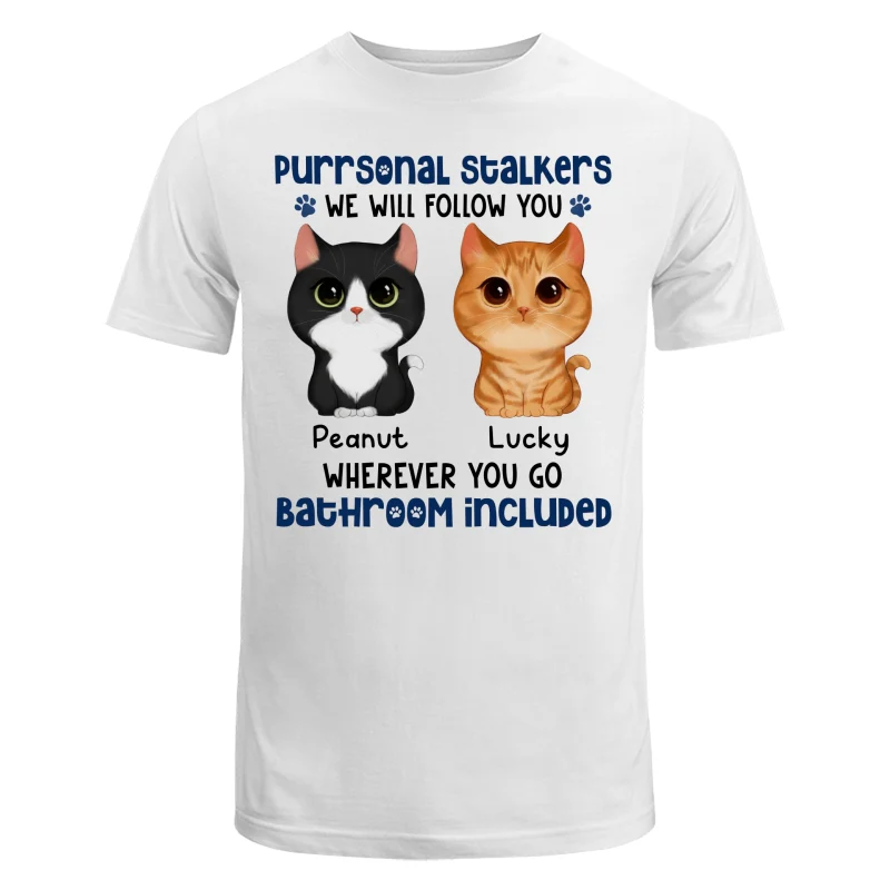 Watercolor Cute Cats Purrsonal Stalkers Personalized Shirt - Image 5