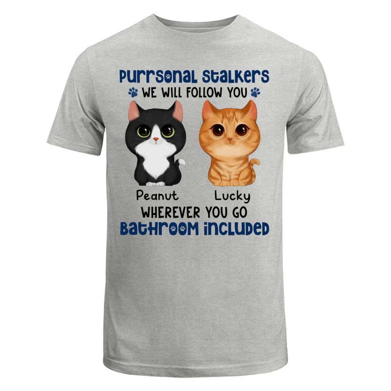 Watercolor Cute Cats Purrsonal Stalkers Personalized Shirt - Image 6