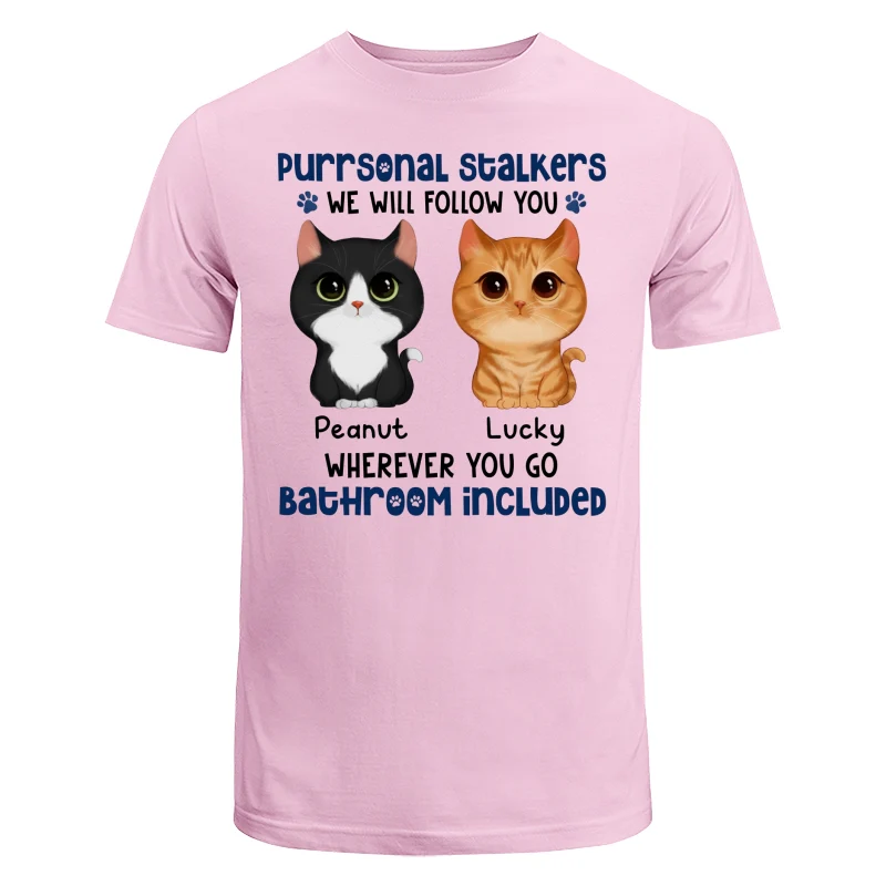 Watercolor Cute Cats Purrsonal Stalkers Personalized Shirt - Image 7