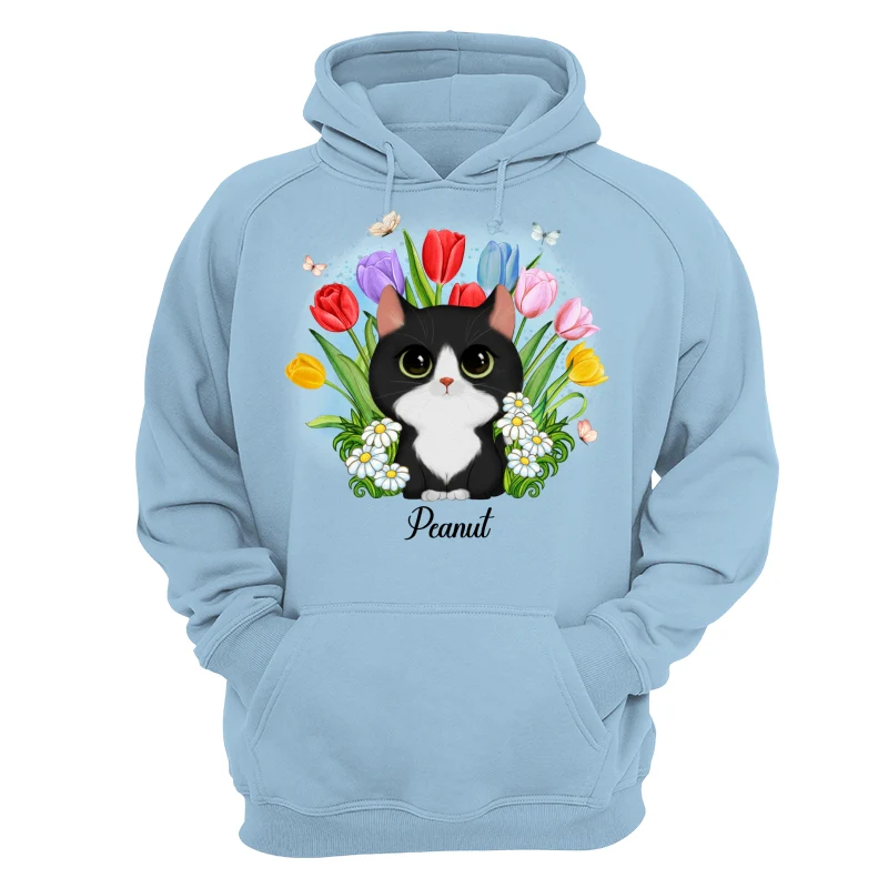 Watercolor Cute Cats Tulip Flowers Personalized Shirt - Image 16