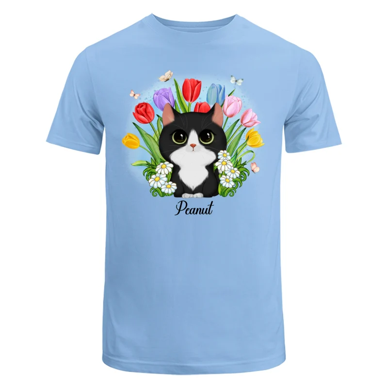 Watercolor Cute Cats Tulip Flowers Personalized Shirt - Image 8