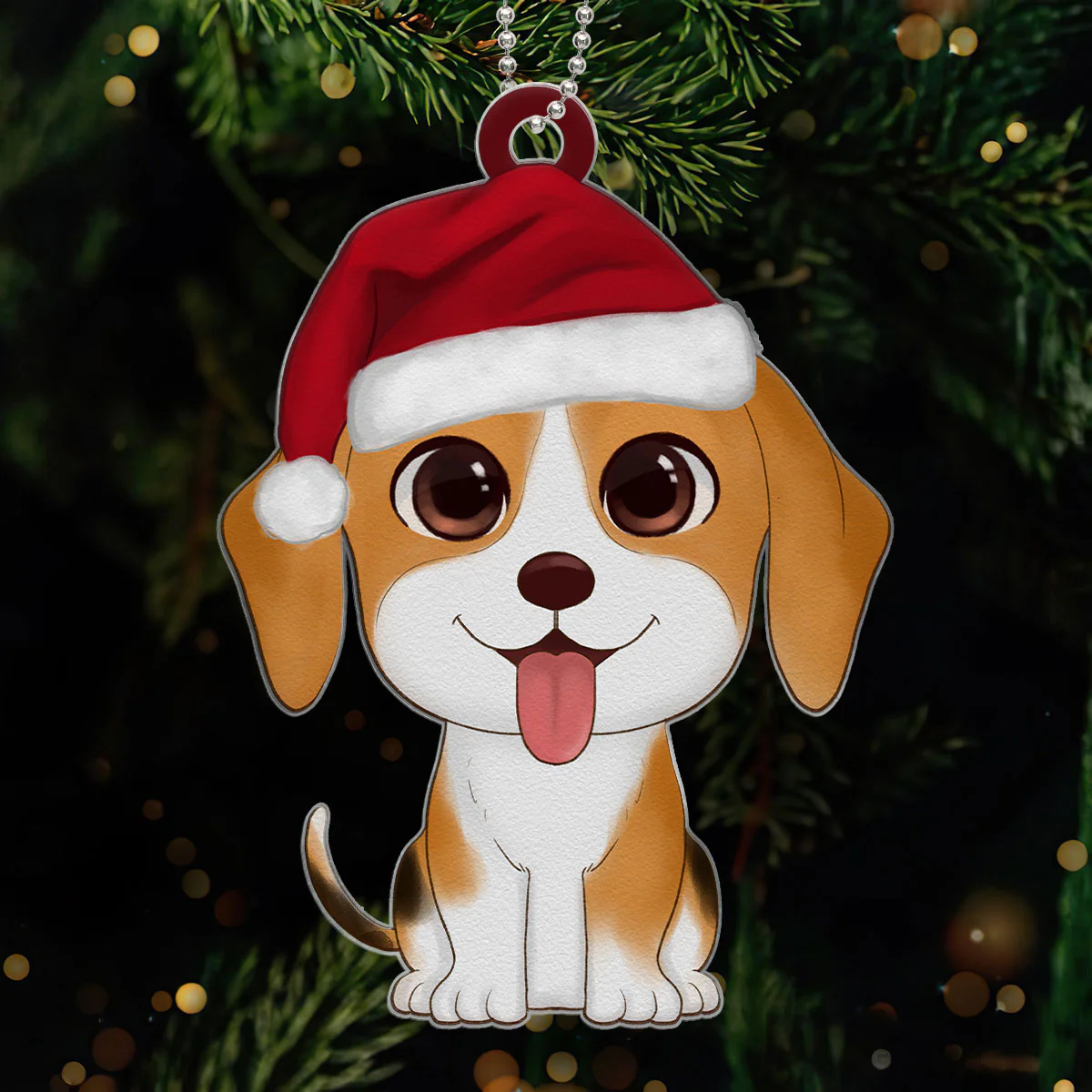 Watercolor Cute Dogs Christmas Personalized Acrylic Ornament