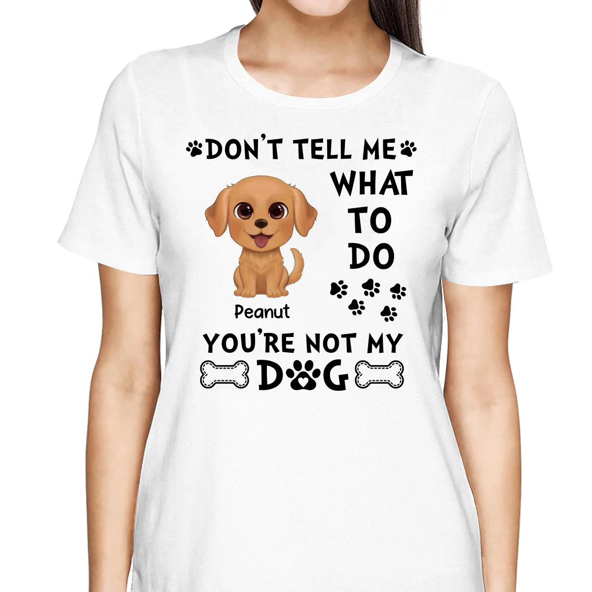 Watercolor Cute Dogs Don‘t Tell Me What To Do Personalized Shirt - Image 2