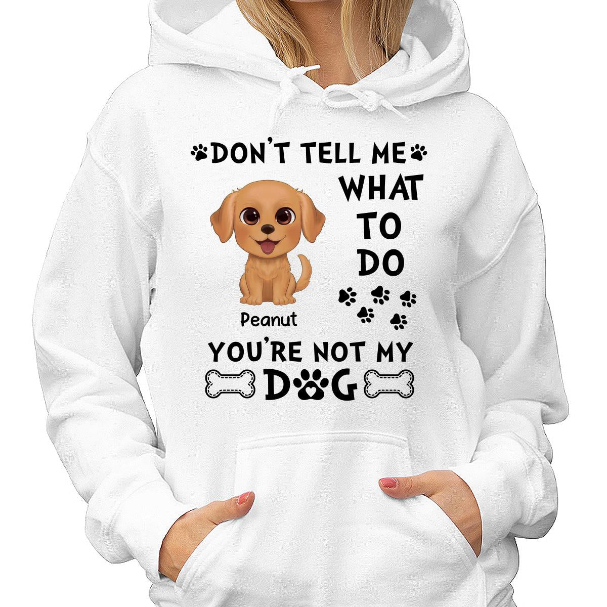 Watercolor Cute Dogs Don‘t Tell Me What To Do Personalized Shirt - Image 4