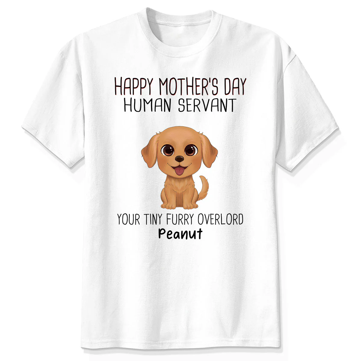 Watercolor Cute Dogs Happy Mother‘s Day Dog Human Servant Personalized Shirt