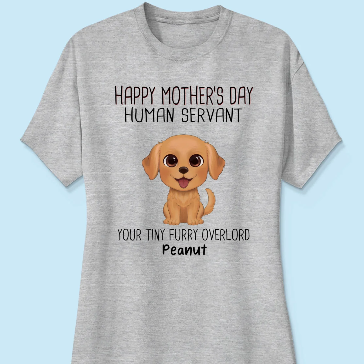 Watercolor Cute Dogs Happy Mother‘s Day Dog Human Servant Personalized Shirt - Image 12