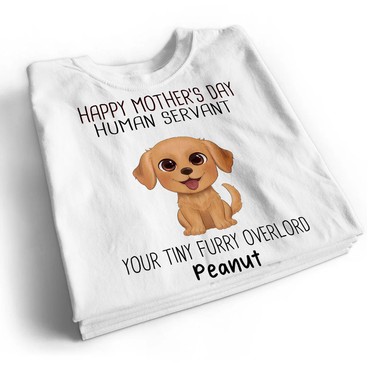Watercolor Cute Dogs Happy Mother‘s Day Dog Human Servant Personalized Shirt - Image 2