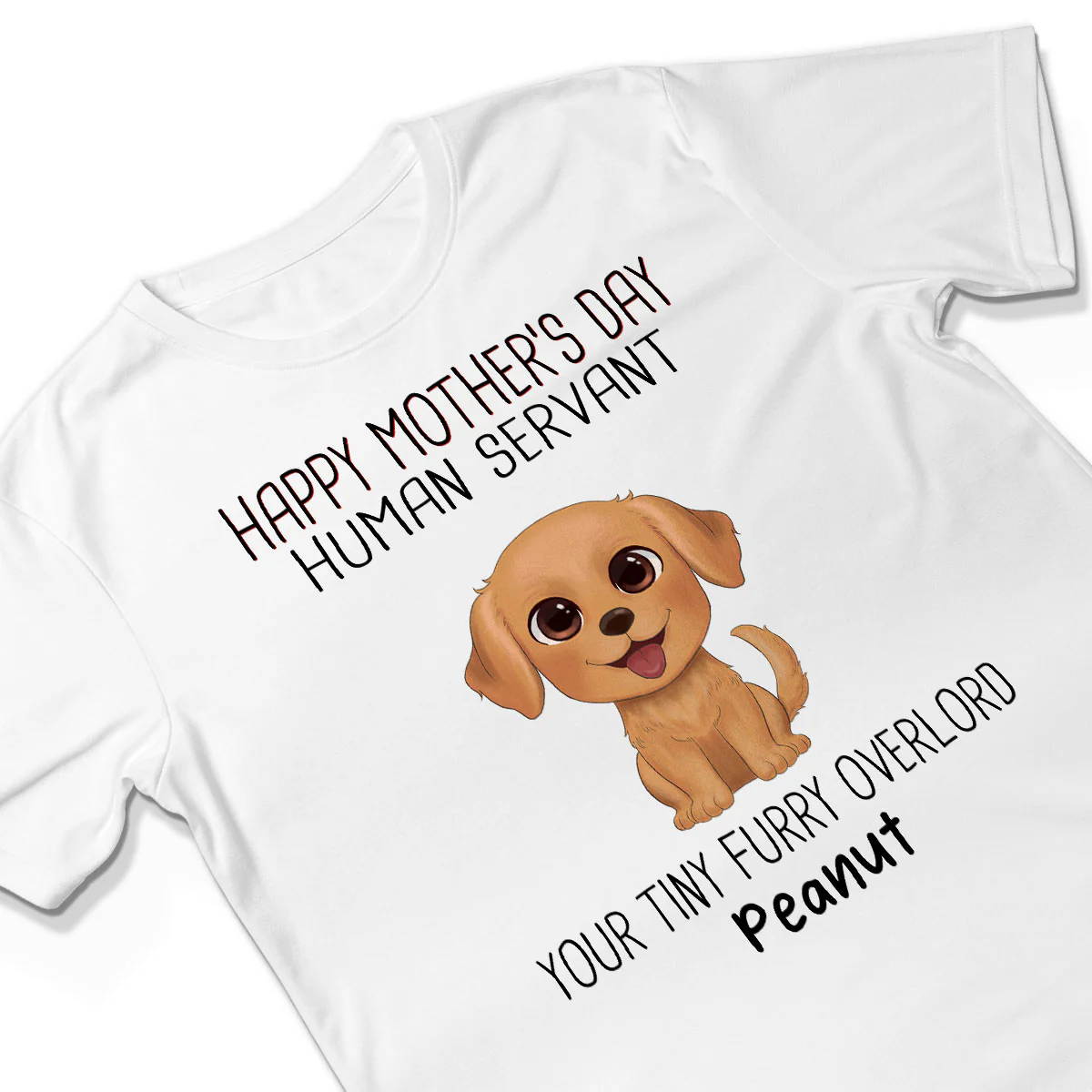 Watercolor Cute Dogs Happy Mother‘s Day Dog Human Servant Personalized Shirt - Image 3