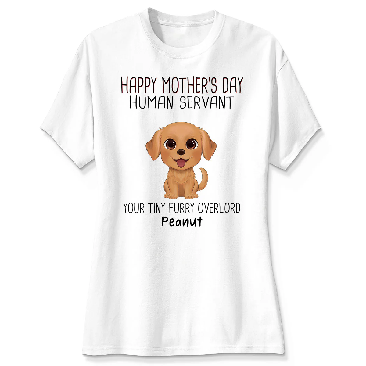 Watercolor Cute Dogs Happy Mother‘s Day Dog Human Servant Personalized Shirt - Image 4