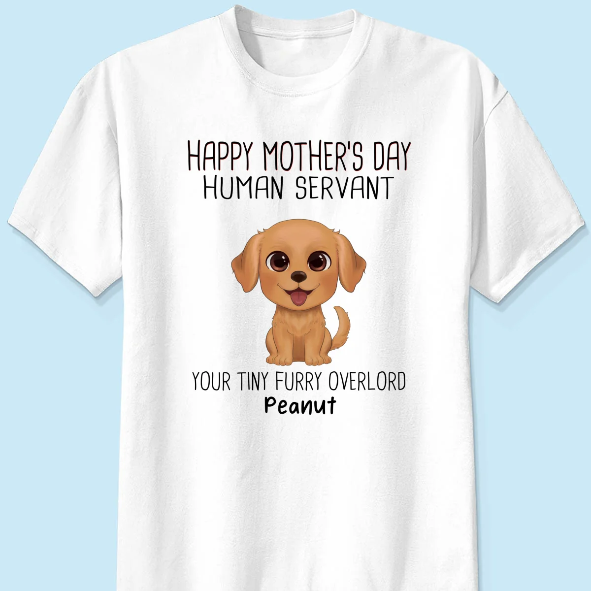 Watercolor Cute Dogs Happy Mother‘s Day Dog Human Servant Personalized Shirt - Image 7