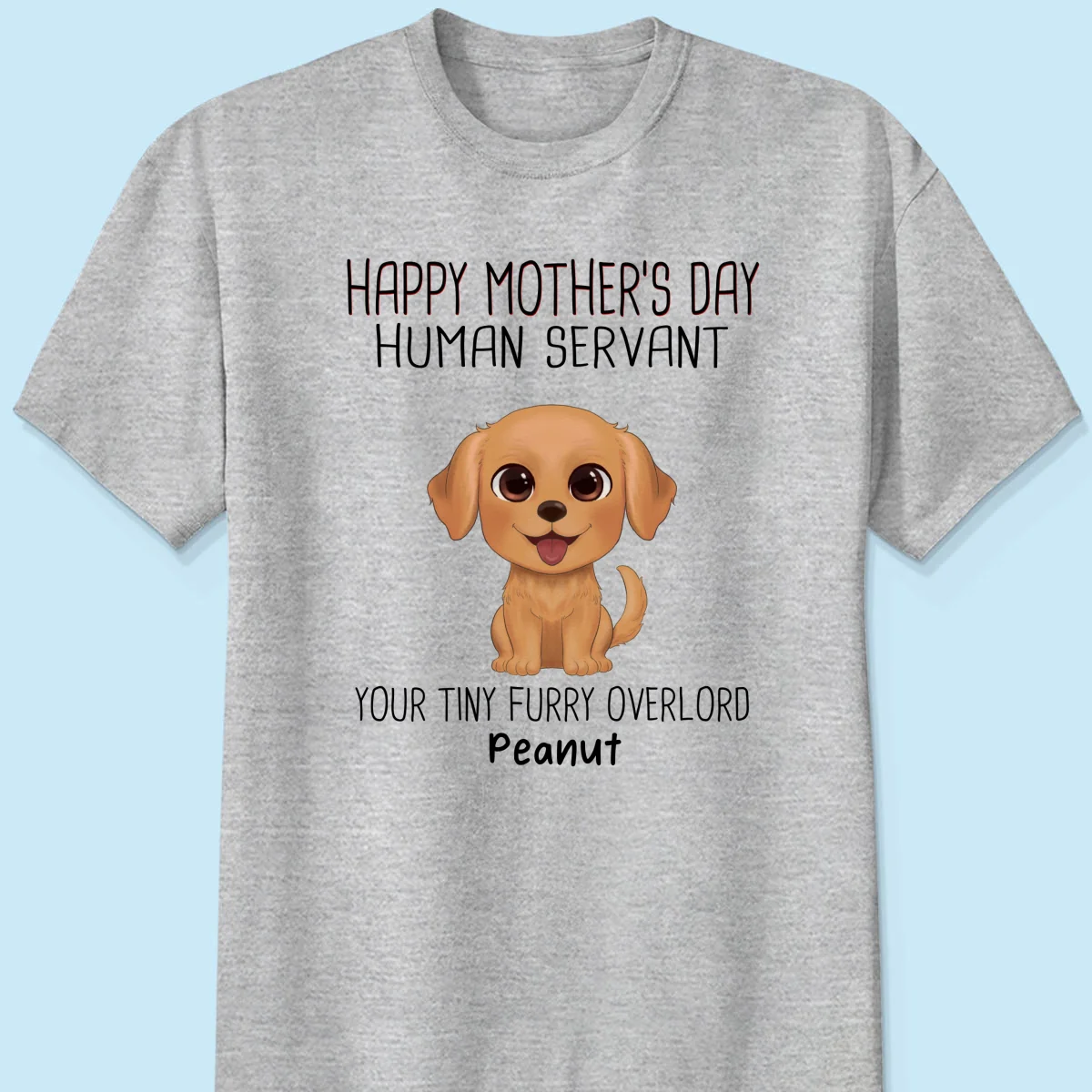 Watercolor Cute Dogs Happy Mother‘s Day Dog Human Servant Personalized Shirt - Image 8