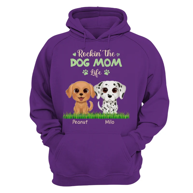 Watercolor Cute Dogs Rockin‘ The Dog Mom Life Personalized Shirt - Image 15