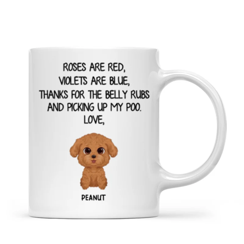 Watercolor Cute Dogs Roses Are Red Violets Are Blue Gift For Dog Lovers Personalized Mug - Image 4