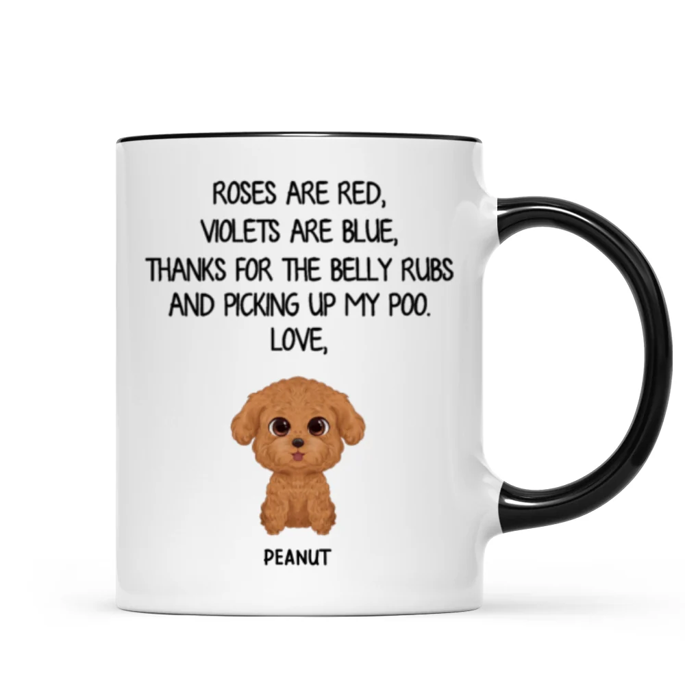Watercolor Cute Dogs Roses Are Red Violets Are Blue Gift For Dog Lovers Personalized Mug - Image 5