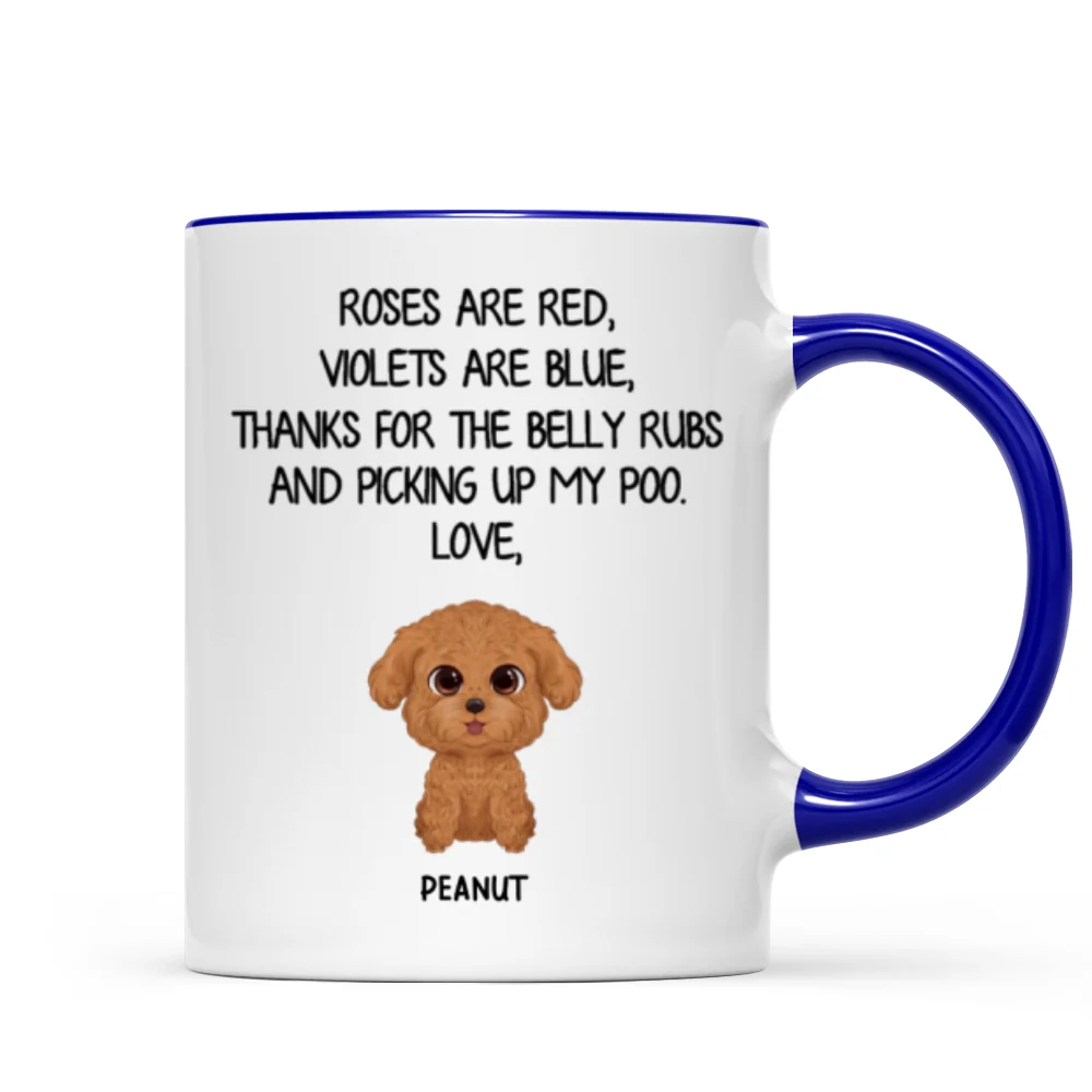 Watercolor Cute Dogs Roses Are Red Violets Are Blue Gift For Dog Lovers Personalized Mug - Image 6