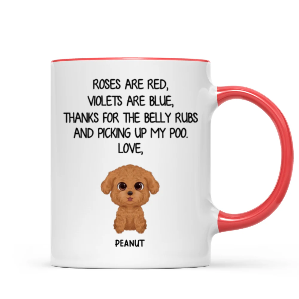 Watercolor Cute Dogs Roses Are Red Violets Are Blue Gift For Dog Lovers Personalized Mug - Image 7