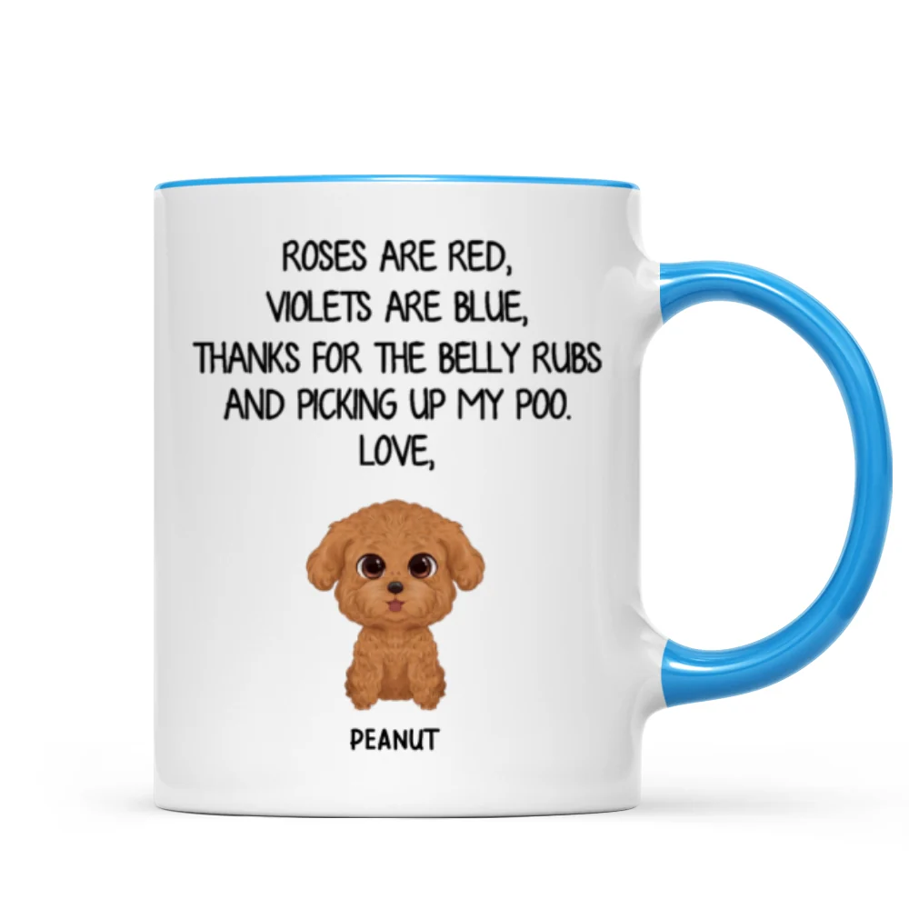 Watercolor Cute Dogs Roses Are Red Violets Are Blue Gift For Dog Lovers Personalized Mug - Image 8