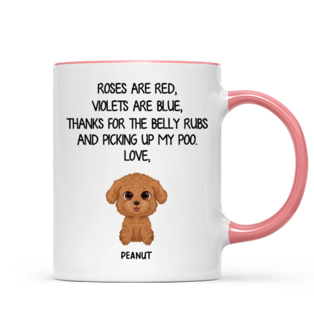 Watercolor Cute Dogs Roses Are Red Violets Are Blue Gift For Dog Lovers Personalized Mug - Image 9