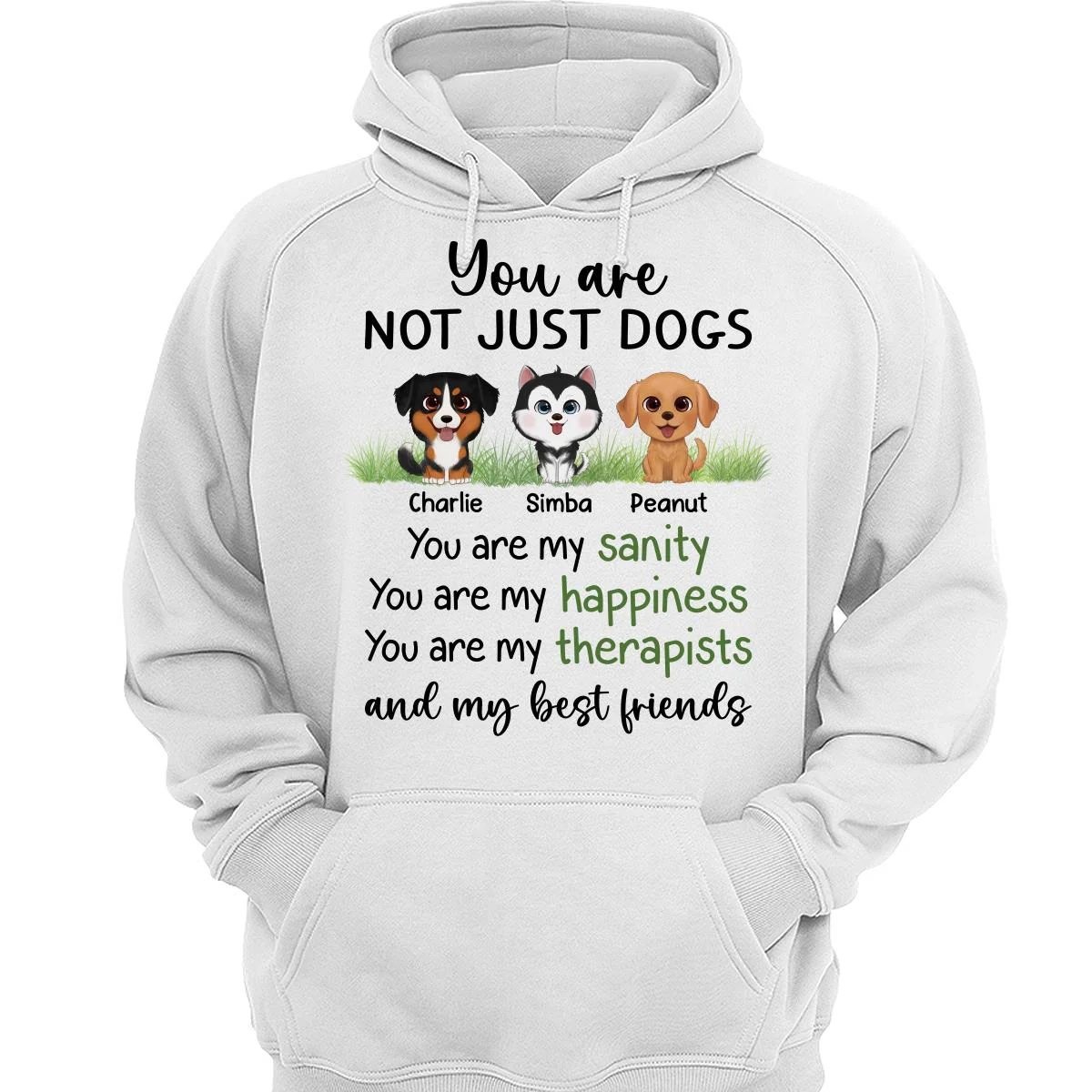 Watercolor Cute Dogs Sanity Best Friends Personalized Shirt - Image 3