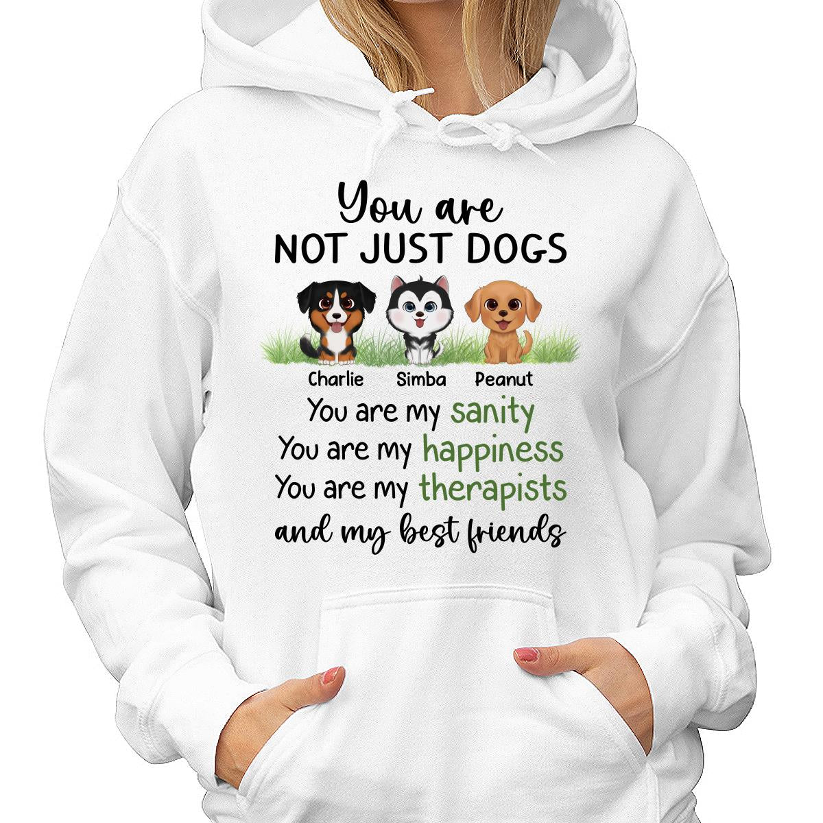 Watercolor Cute Dogs Sanity Best Friends Personalized Shirt - Image 4