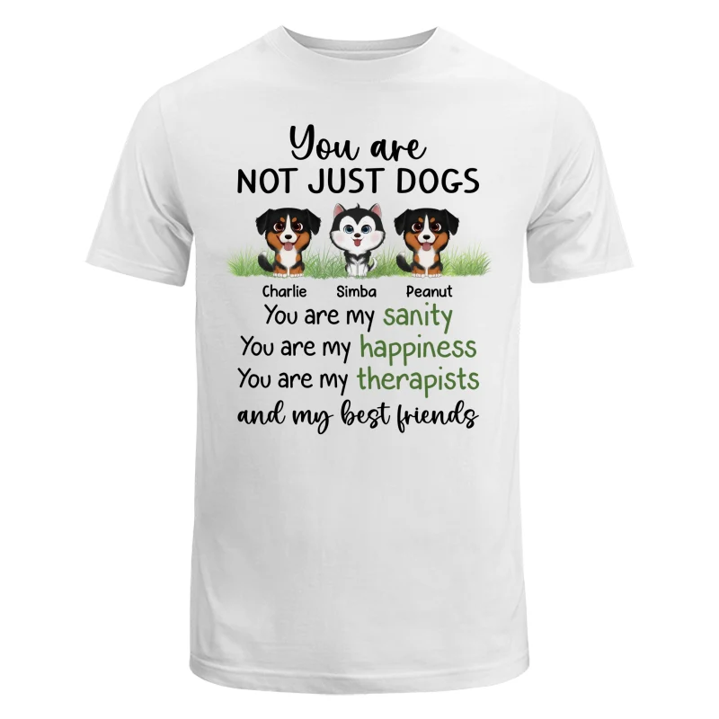 Watercolor Cute Dogs Sanity Best Friends Personalized Shirt - Image 5
