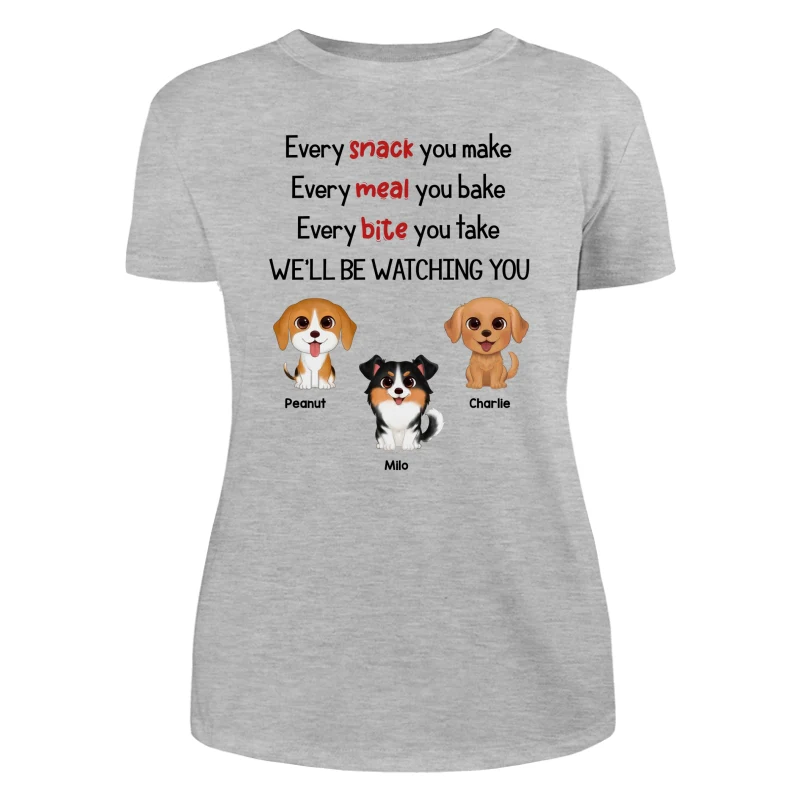 Watercolor Cute Dogs We‘ll Be Watching You Gift For Dog Lovers Personalized Shirt - Image 10