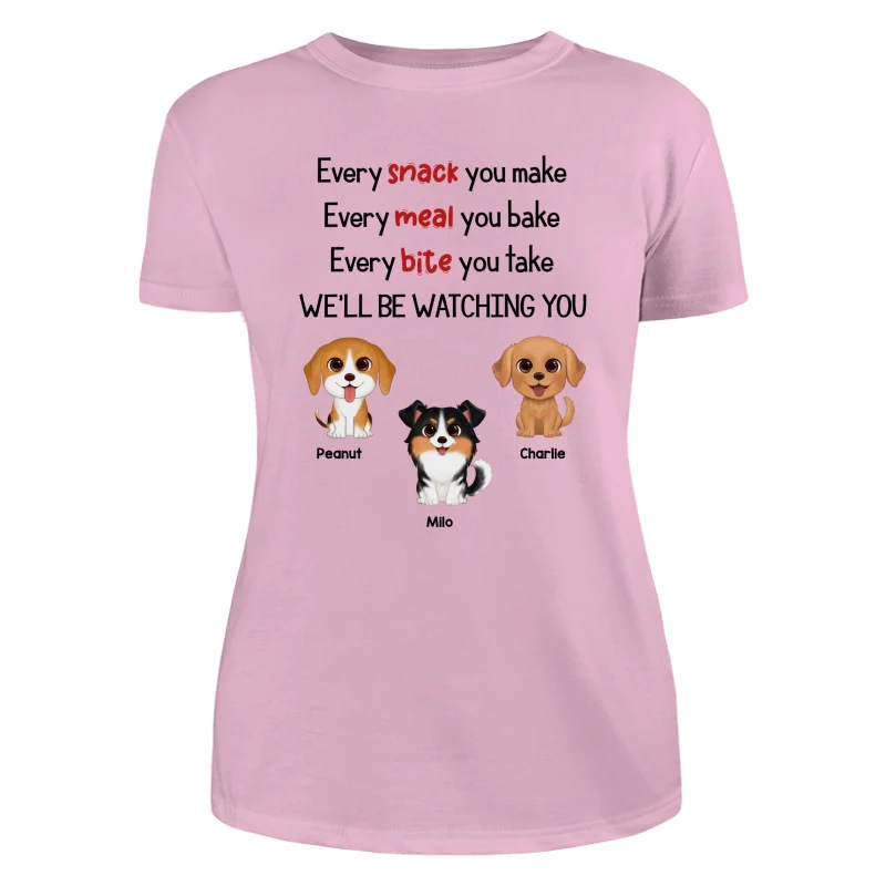 Watercolor Cute Dogs We‘ll Be Watching You Gift For Dog Lovers Personalized Shirt - Image 11
