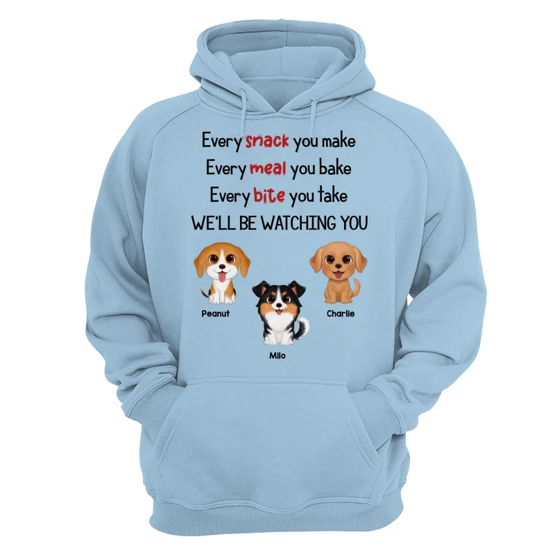 Watercolor Cute Dogs We‘ll Be Watching You Gift For Dog Lovers Personalized Shirt - Image 16