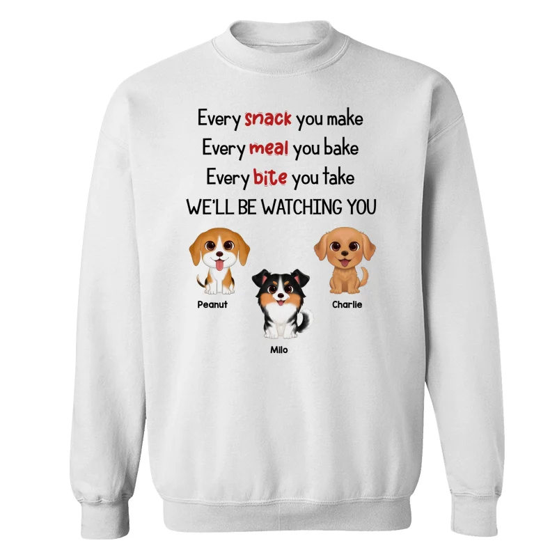 Watercolor Cute Dogs We‘ll Be Watching You Gift For Dog Lovers Personalized Shirt - Image 17