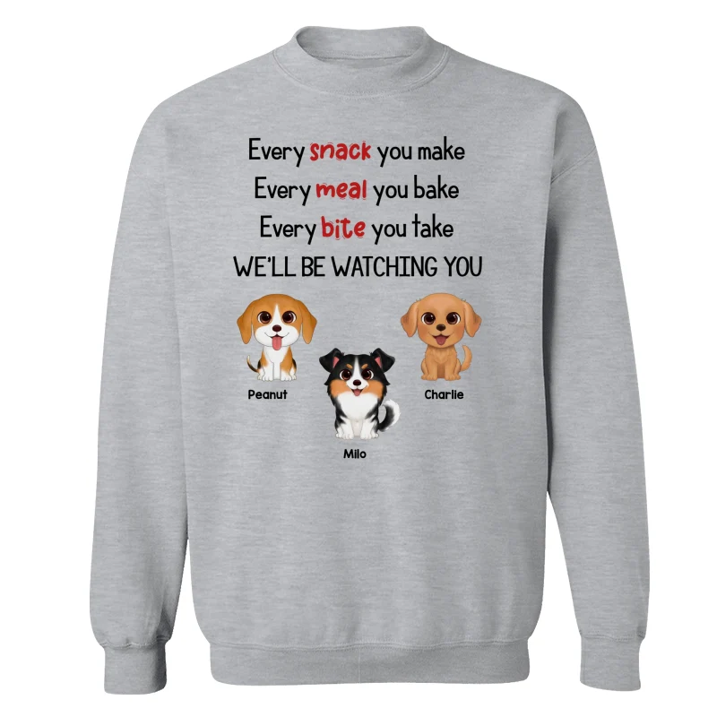 Watercolor Cute Dogs We‘ll Be Watching You Gift For Dog Lovers Personalized Shirt - Image 18